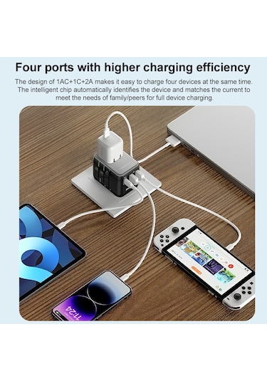 Momax Ua11 1-world 20w Pd Global Seyahat Hızlı Şarj Cihazı Güç Adaptörü Siyah