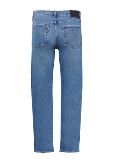 Calvin Klein Erkek Dar Paçalı Düz Kesim Diggory Mavi Jean-13826 Mavi
