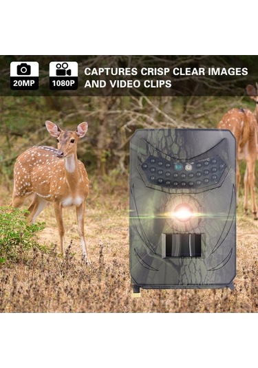 Tongxida 20mp Hd Yaban Hayatı İzleme Kamerası Ip54 Su Geçirmez Kızılötesi Gece Görüşlü Güvenlik Sistemi Kamuflaj Çok Renkli