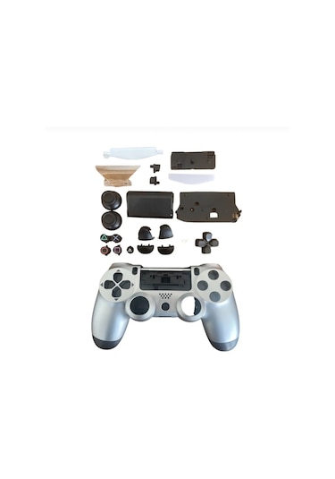 Playstation 4 Uyumlu Kasa Joystick V1 Full Kasa Tuş Takımı Silver