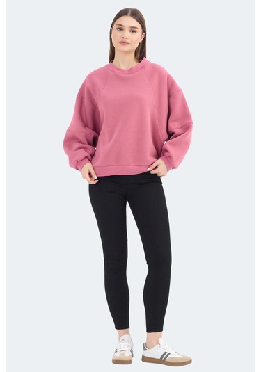 Slazenger Vıa 2 Li Set Kadın Sweatshırt Petrol - Gül
