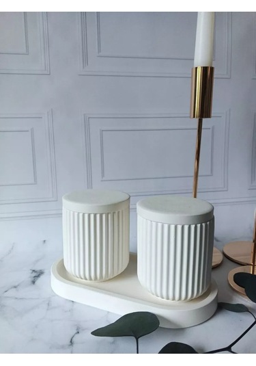 Cre Art Kuru Çiçekler İçin Dekoratif Alçı Set Ev Dekorasyonu İçin Kuru Çiçek Vazosu Alçı Seti 236592464 Beyaz