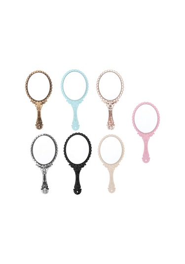 Dolıty Makyaj Için Kabartmalı Gül Tasarımlı Antika El Aynası Gül Altın