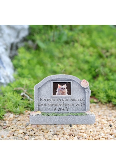 Homyl Evcil Hayvan Anıt Anıtı Reçine Kedi Mezar Taşı Kayıp Altın