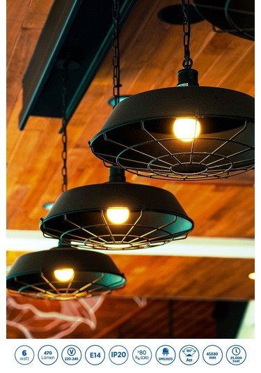 Rtl09221-10 Rother G45 Led Ampul 6w E14 470 Lümen 3000k Sarı Işık Enerji Tasarruflu Ampul 10 Adet