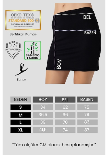 Nt Underwear Bambu Mini Etek Astarı, Mini Jupon - Doğal Kumaş, Modern Kalıp. Bej