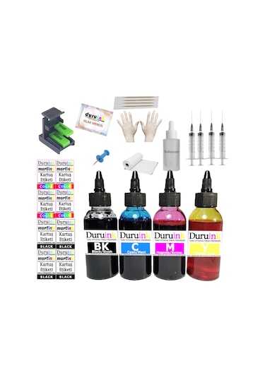 Duruınk Hp 6552 Hp 308 Kartuş Dolum Seti 4x100ml 4 Renkli Mürekkep