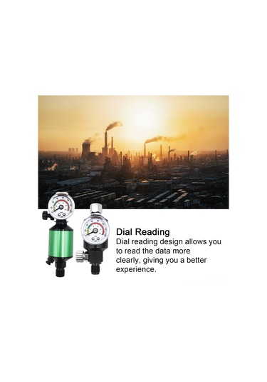 Geeksen Pnömatik Sprey Makinesi Regülatörü 0-140psı - Yağ Su Ayırıcı Filtre - Aluminyum - Siyah