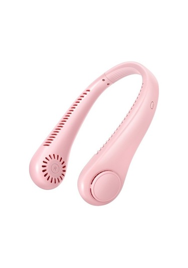 Enjoy Homee Asılı Boyun Fanı Usb Şarj Taşınabilir Küçük Fan Yapraksız Asılı Boyun Fanı W0s65n Pembe