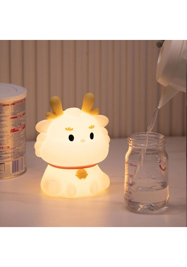 Teltree Renkli Işıklı Yatağa Arkadaş Lambası - Şarjlı 2.5w Dokunmatik Kibarlık Işığı Hediyelik Ürün Beyaz