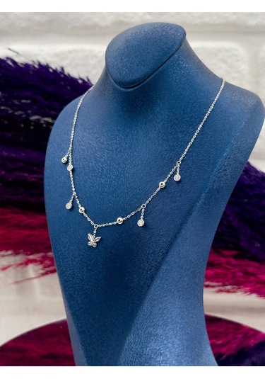 925 Ayar Gümüş Özel Tasarım Şans Modeli Lüks Kadın Kolye Gümüş