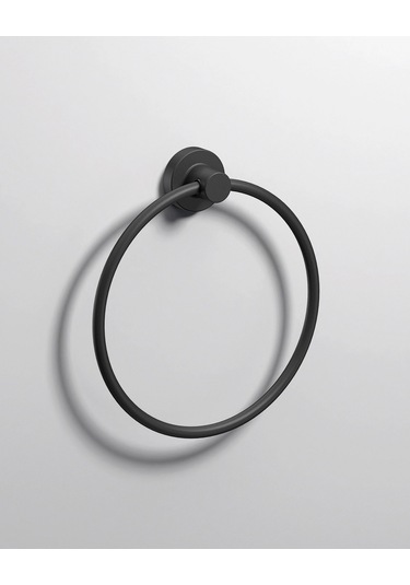 Tecno Black Havluluk, Yuvarlak, 21 Cm - Mat Siyah Mat Siyah