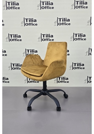 Maki Çalışma Ve Çocuk Koltuğu Siyah Yonca Ayak Hardal Sarısı