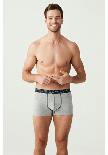 U.s Polo Assn. 80336 Erkek 3 Lü Boxer-lacivert&kırmızı&grimelanj Lacivert