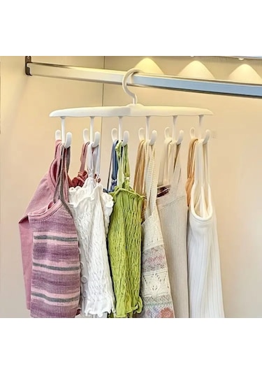 Büro Ev Ofis Düzeni İçin Tekli 6 Kancalı Plastik Dolap İçi Düzenleyici Askı Diğer