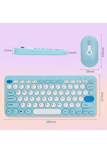 Monyee Siyah 2.4g Kablosuz Klavye-fare Seti - Punk Ark Kapaklı, Nümerik Tuş Takımı, 10m Mesafe, Ofis Ve Çalışma İçin Uyumlu Diğer