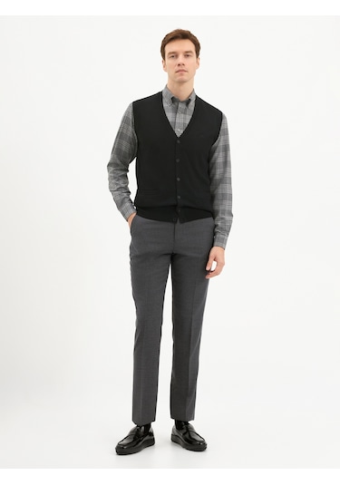 Karaca Erkek Regular Fıt Triko Yelek-siyah 114301007-07-xxl 121145 Siyah