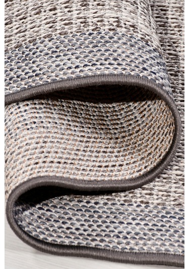 Dekozer Sisaletta Jüt Görünümlü Sisal Dokuma Modern Kilim Tozumaz, Robot Süpürge Uyumlu Gri