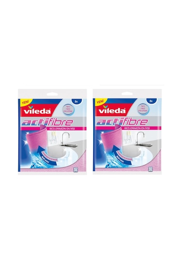Vileda Actifibre Mikrofiber Temizlik Bezi 2 Adet Pembe 2'li Set