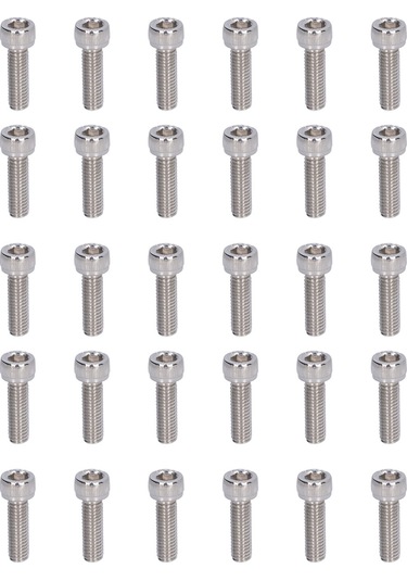 30 Adet M6x20 İç Altıgen Vida Kaiyi Standart