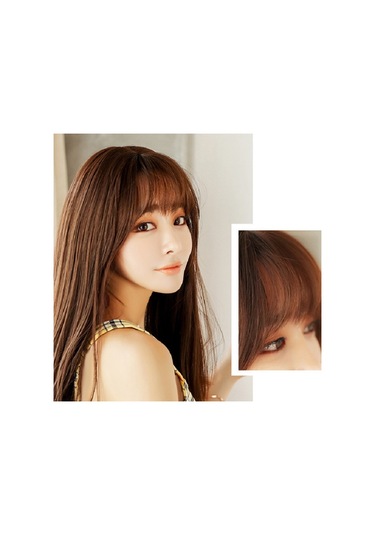 Cbtx Kadınlar İçin Gerçekçi Uzun Düz Saç Peruk Sentetik Elyaf Başlık, Stil: Kısa Soğuk Kahverengi 45cm