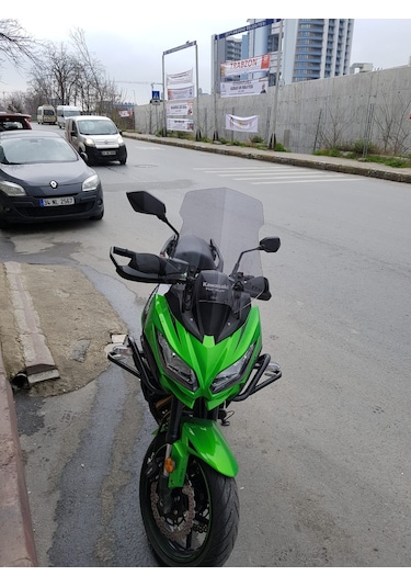 15-18 Kawasaki Versys Uzun Ön Cam Zeus Açık Füme 48cm 4mm