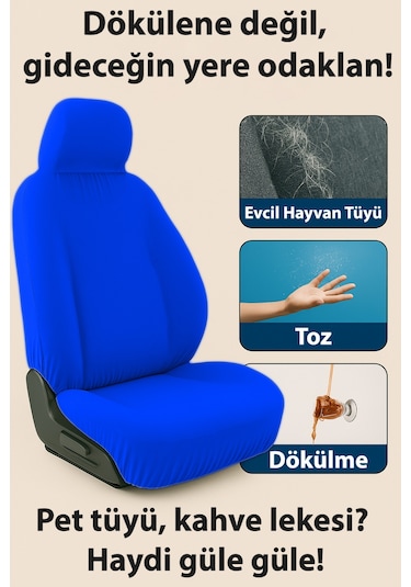 Lada Vaz İle Uyumlu Koltuk Kılıfı Temel Set Servis Kılıfı Lacivert