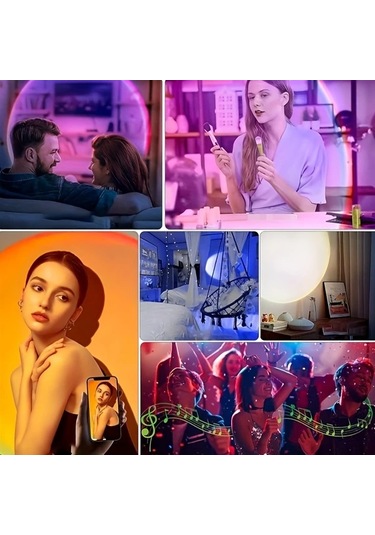 Dashanshop Manyetik Led Hareket Sensörlü 2 Başlıklı Dimmable 15 Renk Usb Bataryalı Duvar Lambası