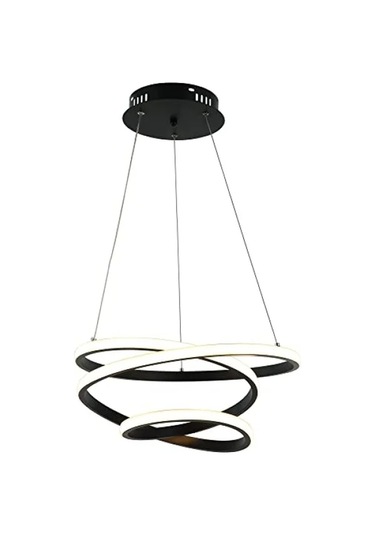 Siyah Led Avize - 3000k Aydınlatma 01G Taba