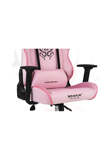 Rio Balerion Terletmez Kadife Kumaş Pembe Gaming Oyuncu Koltuğu -12 Pembe