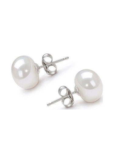 Chavin Gerçek Inci Çelik Küpe Ce86 6 Beyaz