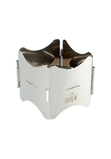 Tenfowee Çelik Gümüş Parça Katlanabilir Dış Mekan Alkol Fırını, Taşınabilir Oxford Çanta İle, Katı Yakıt Tutucu Tabla, Dayanıklı Ve Hafif, 7.5x7.5x7cm Gümüş