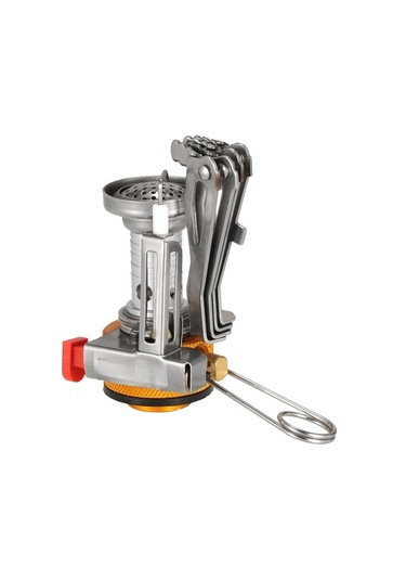 Fosenze Taşra Kampı İçin Çelik-alüminyum Mini Ocak, Elektronik Alevle Ateşleme, Taşınabilir Çanta İçeren Hafif Kullanimlı Isıtıcı Gümüş