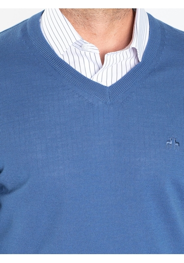 Karaca Erkek Regular Fıt Triko Kazak-koyu Mavi 113301003-237 Koyu Mavi