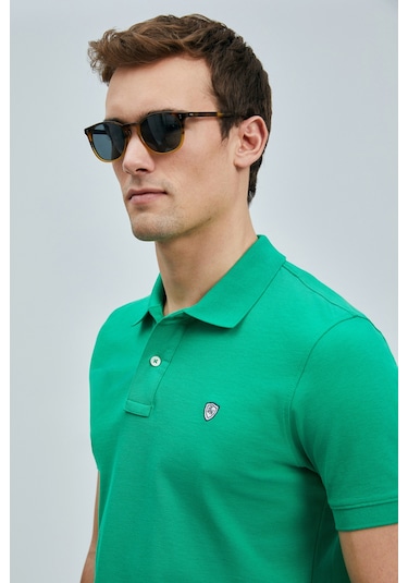 Lufian Erkek Polo Yaka T Shirt 111040206 Açık Yeşil Açik Yeşil