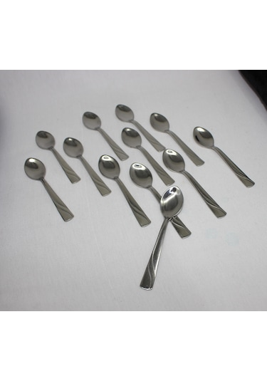 Emç Paslanmaz Çelik 1.50 MM Saray Model Çay Kaşığı Yeşil Kutu Yeşil