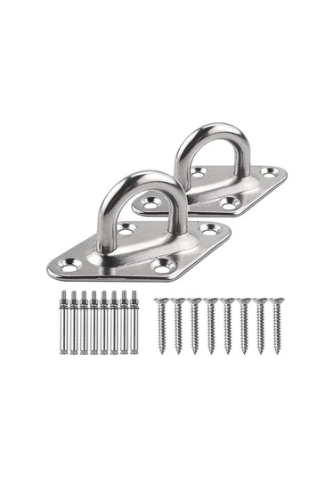 Geeksen Yoga Tavandan Asılı Sabit Tutucu Seti - 8mm Halatlı Sarkaç Ve Hamak İçin 18 Parça Takım Çok Renkli