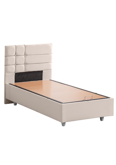 Almada İkili Set, Almada Tek Kişilik Baza Başlık Seti Krem 90 x 200