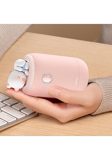 Benks NS03 Dijital Ekran El Isıtıcı Özellikli Aroma Kokulu Powerbank 15W 10000mAh BENKS-TA84714 Pembe