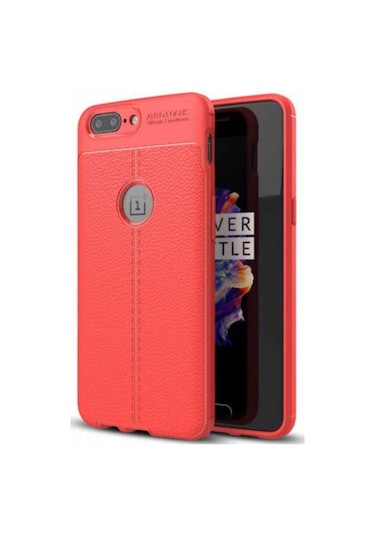 One Plus 5 Deri Görünümlü Lux Niss Silikon Kilif 457551077