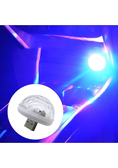 İç Mini Usb Gece Arabası Oto Dj Sahne Işığı Lambası Led Aydınlatma Atmosferi