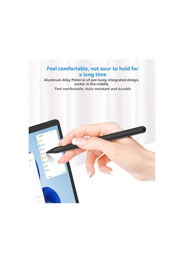 Vkemall Mpp Protokolü Aktif Kalem, Surface/asus/hp/dell İçin Düşük Gecikme, 80 Saat Kullanim Süresi, Parmak Dokunmayi Engelle, Gümüş