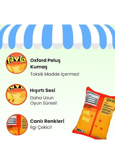 Havhav Havtos Peluş Cips Hışırtı Sesli Köpek Oyuncağı