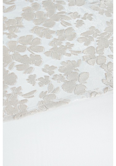 Pannello Tül Perde Beyaz Kahve 140x295 Kahverengi