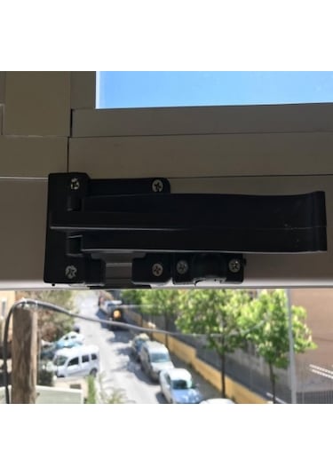 Cam Balkon Parçaları - Cam Balkon Plastik Boynuz Apararları Siyah Renk