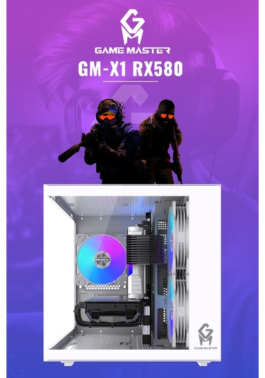 Game Master GM-X1 R5-5600 16 GB 512 GB M.2 SSD 8 GB RX580 Free Dos Masaüstü Oyuncu Bilgisayarı