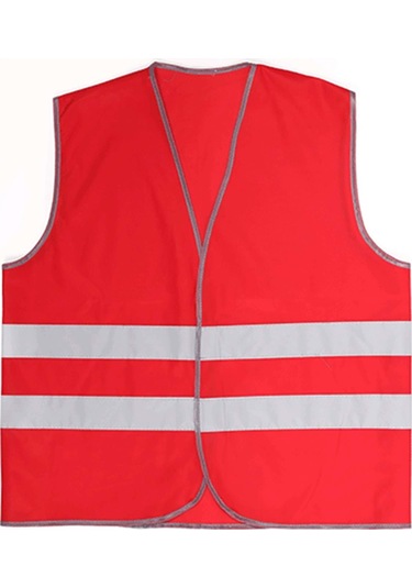 Bestguard İşçi Tipi Reflektörlü Kırmızı İkaz Yeleği
