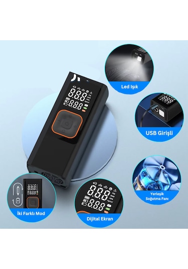 Dijital Ekran Czk-d02 Dijital Ekranlı Lastik Şişirme Hava Pompası