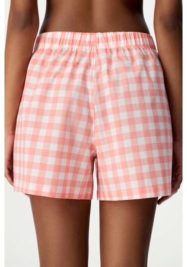 Penti Pembe Cozy Club Gingham Pamuklu Şort Pijama Altı Pn27