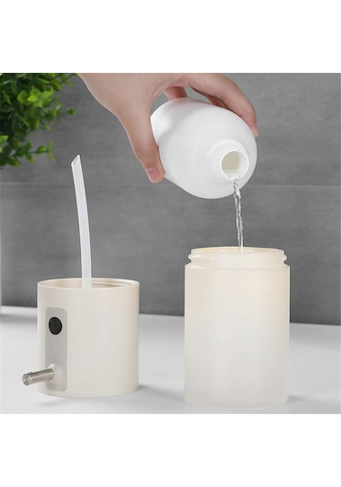 Anjiexun Otomatik Köpük Sabunluk Şarj Edilebilir Temassız Köpük Bej